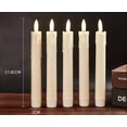 thumbnail image 5 of Black Flameless Taper Candles Flickering, NO Remote, 7 Inches Battery Operated, 6 Pcs Realistic Electric LED Candlesticks Made of Plastic for Halloween Party Home Decor, 5 of 9