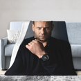 thumbnail image 7 of Jason Statham Blanket, Lightweight & Ultra-Soft Flannel Fleece Blanket, Anti-Pilling Plush Blanket for Couch, Bed, Sofa, Bedding Decor,50"x40", 7 of 7