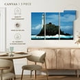 thumbnail image 4 of Elephant Stock Fastnet Rock Lighthouse Wall Art - Horizontal Multi Panel Canvas - Living Room Wall Decor - Nautical Multi Panel - Black And Blue Decor - 23" x 14", 4 of 4