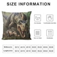 thumbnail image 5 of Orinice Dinosaur Grass Biting Graphic Decorative Cushion Cover for Home Couch Living Room Bed Sofa Short Plush Square 1PC 18x18in, 5 of 5