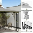 thumbnail image 2 of LAUSAINT HOME Patio Gazebo 13'x11',Heavy Duty Gazebos Shelter Party Tent with Double Roofs, Mosquito Nettings for Backyard, Garden, Lawn,(Gray), 2 of 10