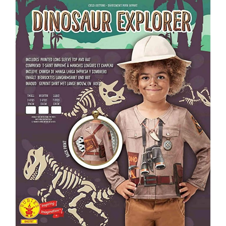 Dino Explorer Kids Costume and Hat Dino Explorer Kids Costume and Hat