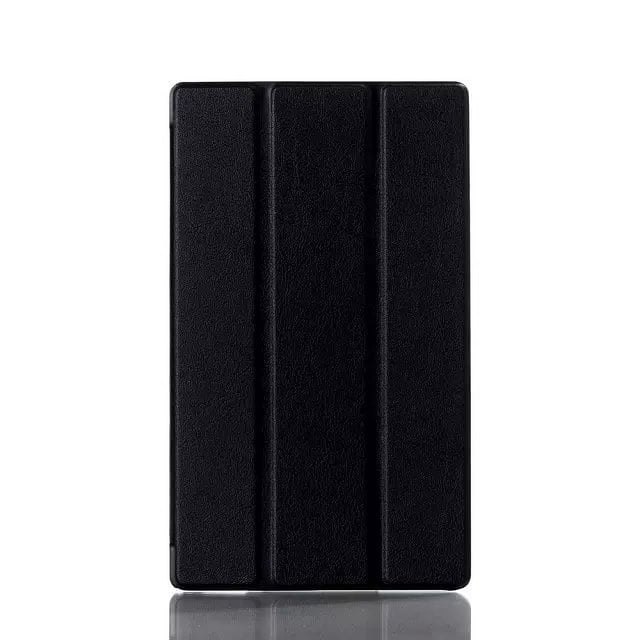 Pour Sony Xperia Z3 Compact Tablette 8 Pouces Support Folio à Rabat Étui de Protection en Cuir PU Housse Support Étui Pliable Noir