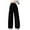 Black, variant on fatyb Big Boys Girls Corduroy Pants Elastic Waisted Wide Leg Pants Kids Fall Winter Casual Plain Pants