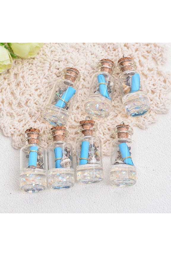 12pcs Mini Wishing Bottle Charms Resin for DIY Accessories Making Jewelry