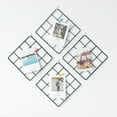 thumbnail image 2 of Square Iron Grid Wall Art Decoration Photo Frame Postcards Mesh Display Storage Shelf Rack, 2 of 7
