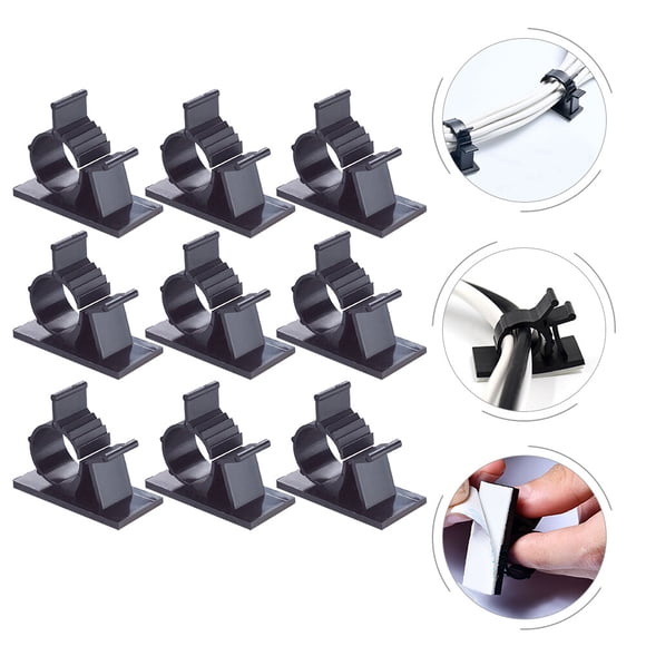 Milisten 100pcs Black Wire Organizer for Cable Organization and Management