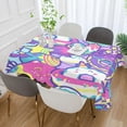 thumbnail image 5 of GZHJMY Donuts Square Tablecloth, Waterproof Stain Wrinkle Resistant Washable Polyester Table Cover for Picnic Dinner Holiday Kitchen Party Decor, 60 x 60 in Home Decor, 5 of 7
