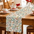thumbnail image 5 of Teal Orange Eucalyptus Table Runner 70 Inches, Spring Botanical Leaves Bed Runner Dresser Scarves Tabletop for Indoor Outdoor Parties/Ceremony/Banquet, 13" x 70", 5 of 8