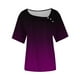 thumbnail image 4 of mfyjkho Tops De Moda Para Mujer, Camisa Informal De Manga Corta Con Cuello En V Y Botones Estampados Para Mujer. Tops Para Mujer M, 4 of 4