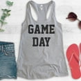 thumbnail image 2 of Game Day Tank Top, Ladies Racerback Tank Top, Sports Fan Tank, Football Tank, Baseball Basketball Tank, Heather Gray, XX-Large, 2 of 3