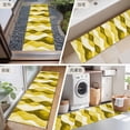 thumbnail image 6 of 2x6 Kitchen Runner Rug, Yellow Stripes Non-Skid Rubber Backing Large Rectangle Rugs - Living Room Bedroom Home Office, Retro Farmhouse Gradient Ripple Pattern Indoor Floor Mat Carpets Washable Rug, 6 of 9