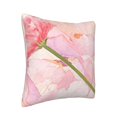 thumbnail image 2 of ZNDUO Square Home Decorative Throw Pillows, Corduroy Pink Rose Art Pattern Couch Pillows, Throw Pillows for Bed, 16"x16", 2 of 8