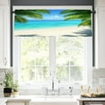 thumbnail image 2 of Remain Unique Polyester Rod Pocket Curtain Valance with Tropical Beach and Palm Trees Pattern for Home Bedroom Living Room Kitchen Window Decor 54x18 inch, 2 of 5