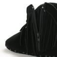 thumbnail image 4 of Wancir Baby Girl Cowboy Tassel Boots Side Zipper Non Slip Stay On Booties Infant Toddler First Walker Warm Winter Crib Shoes 12-36 Months, 4 of 5