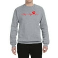 thumbnail image 3 of Dog Heartbeat | Paw Print EKG Lifeline | Veterinarian Vet Tech Dog Lover Unisex Crewneck Sweatshirt, Heather Grey, 3X-Large, 3 of 5