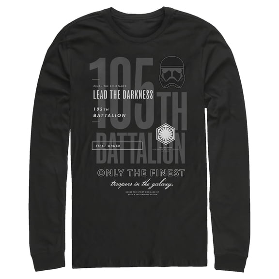Men's Star Wars: The Rise of Skywalker Dark Side Recruitment Long Sleeve Shirt Black Small