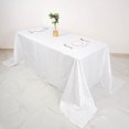 thumbnail image 2 of BalsaCircle 90" x 132" White Accordion Crinkle Taffeta Rectangular Tablecloth Reception, 2 of 8