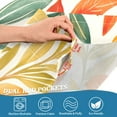 thumbnail image 3 of Yayeee Kitchen Curtains Tier Pair Light Filtering 27"x36" Rod Pocket Short Cafe Window Panel, Orange Autumn Leaves, 3 of 7