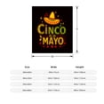 thumbnail image 3 of Durable Soft & Warm Flannel Blanket - Cozy Festive Design with Colorful ' Cinco de Mayo ' Text Perfect for Sofa & Travel, 3 of 5