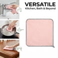 thumbnail image 6 of Unique Bargains 3Pcs Hanging Microfiber Reusable Kitchen Dish Cloths Light Pink 10" x 10", 6 of 8