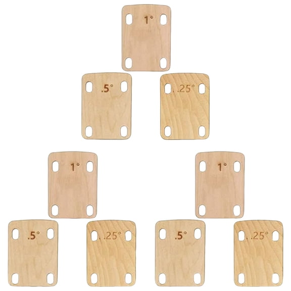 Mozhitti Guitar Neck Shims Solid Maple Wood Guitar Neck Shim 0.25 0.5 And 1 Guitar Neck Plate Tool