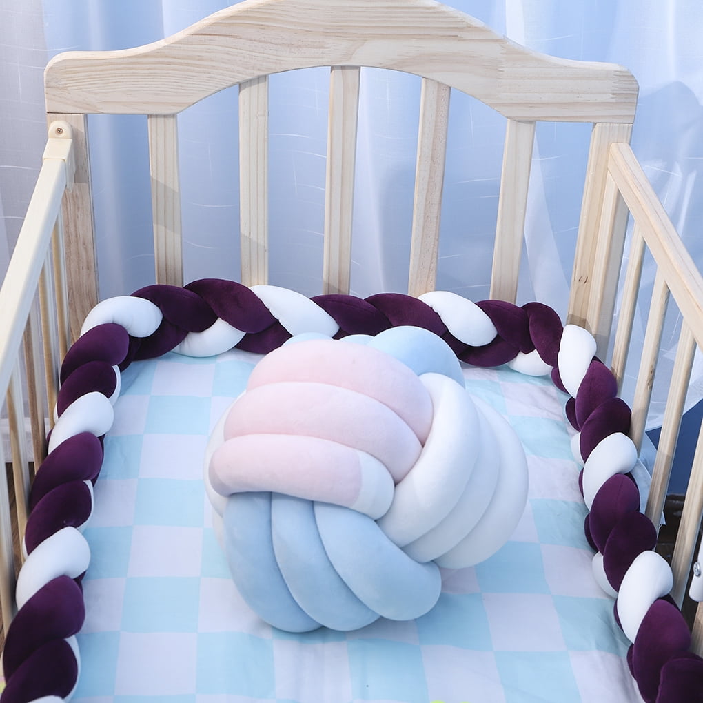 Crib Bumper Baby Deco Baby Shower baby bumper Nursery Baby Gift USA knot bumper Braided Crib Bumper newborn gift baby gift