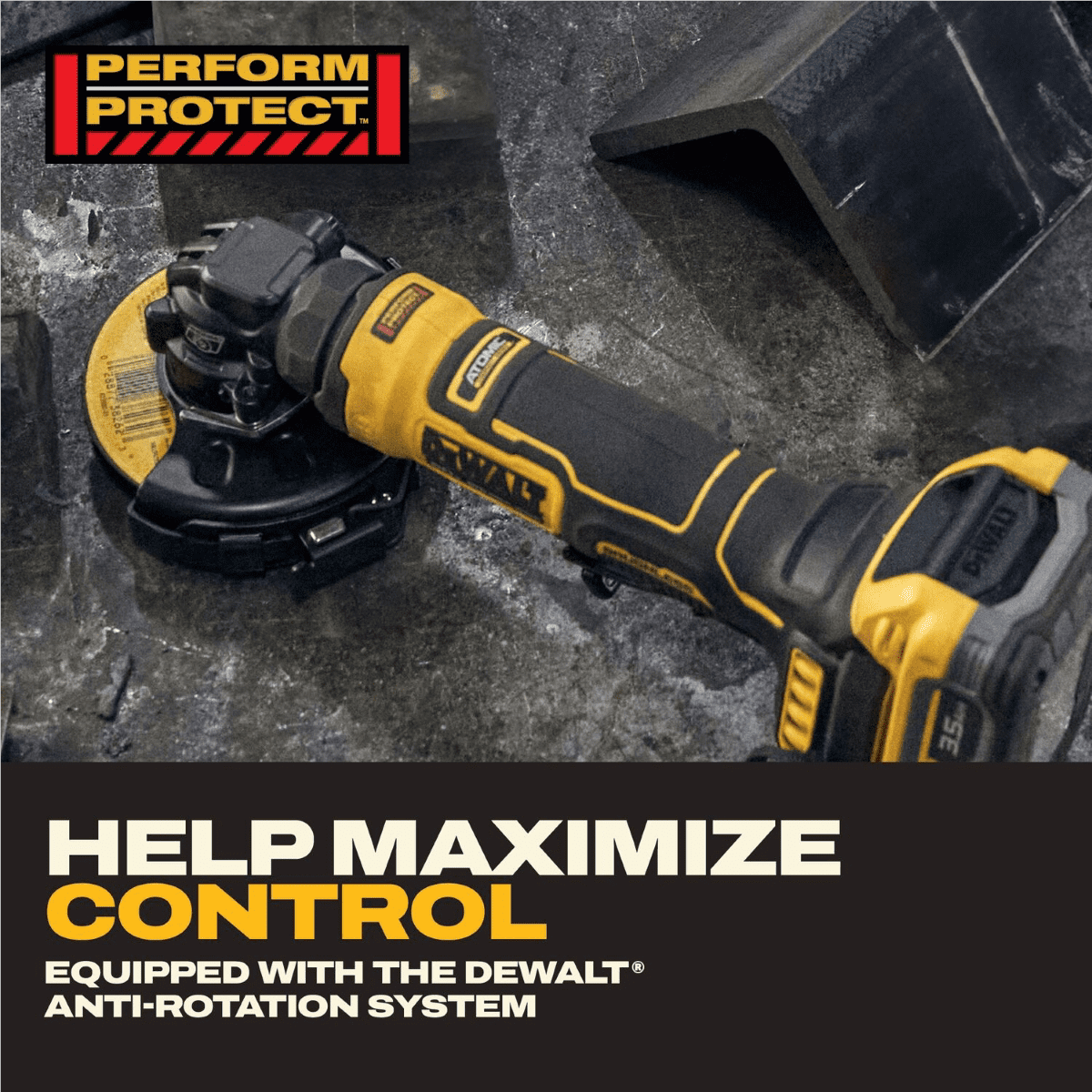 DeWalt ATOMIC 20V MAX 4 Inch Angle Grinder Kit with XR POWERSTACK