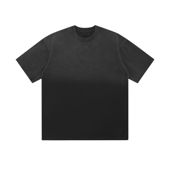 Dagegui Mens Summer T-Shirts Gradient Color Short Sleeve Shirt Dark Gray Casual Loose Fit Tees Basic Everyday Tshirt Tops M