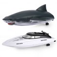 thumbnail image 1 of 2in1 RC Shark Boat Garden Mini Speed Boat Shark Shape For Pools And Lake Pond, 1 of 8