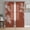 Red,White,Black, variant on Eastern Leaves Sheer Curtains 45 Inch Length 2 Panels Set, Vintage Green Brown Natural Branches Plants Voile Window Treatment Rod Pocket Small Kitchen Curtains Drapes for Bedroom 52"x45"x2