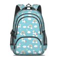 thumbnail image 2 of Unicorn and Rainbow Blue Pattern Backpack for School, Cute School Bag with Adjustable Shoulder Straps and Padded Back, 16.9"x12.6"x5.9", 2 of 5