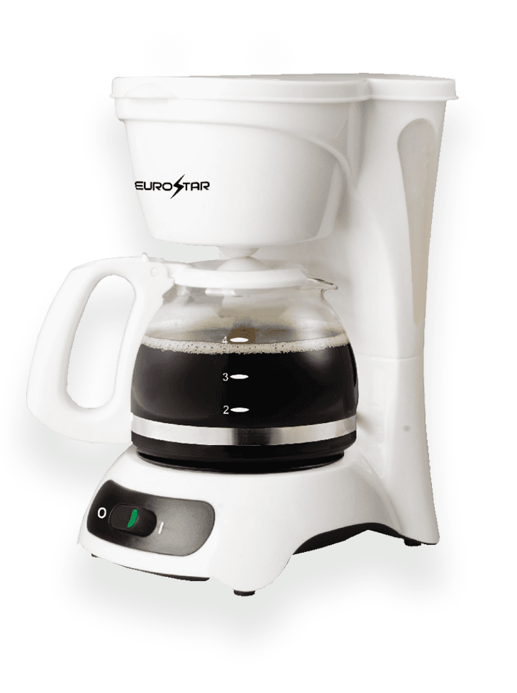 EUROSTAR 4-Cup Coffeemaker (WHITE)