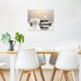 thumbnail image 2 of Zen White Flower Canvas Wall Art Floral and Blue Butterfly on Stone Modern Framed Picture Yoga Spa Spiritual Painting Artwork Print Decor for Bathroom Bedroom Living Room 24x16 Inches, 2 of 9