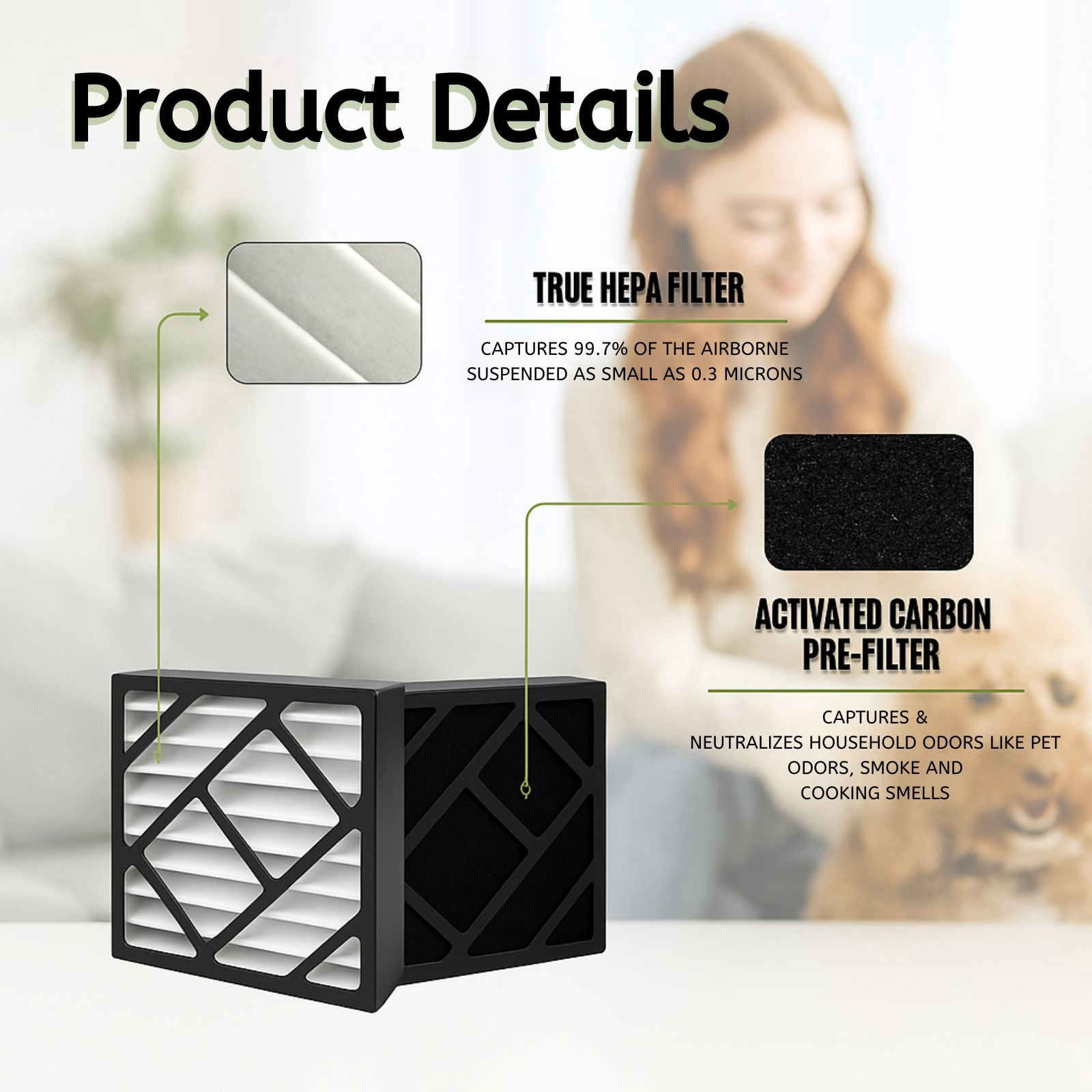 Nispira WC0840 Humidifier Filter Replacement Compatible with Bionaire 911D Models C22 C33 W2 W6 W7 W9 W25 W0210 W0305 W0310 W0340 W0840 W2845, 2 Packs