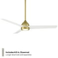 thumbnail image 2 of WAC Mocha 54" Soft Brass/Matte White Dimmable LED Smart Ceiling Fan with Remote Control, 2 of 10