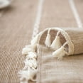 thumbnail image 5 of Enova Home 54"x 80" High Quality Tablecloth with Tassels, Rectangle Cotton and Linen Table Protector Cover for Table Decoration (Brown), 5 of 6