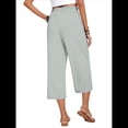 thumbnail image 4 of Pantalones Cortos para Mujer, Informales, con Cordón y Bolsillos, Holgados, de Cintura Alta y Pierna . Gris M, 4 of 6