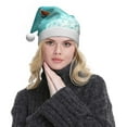 thumbnail image 5 of Fuzoiu Tranquil Ocean Canoe Journey Print Santa Hat Christmas Hat for Adults,Santa Hats with Pompom, Unisex Xmas Holiday Hat for Christmas New Year Festive Party Supplies, 5 of 6