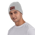 thumbnail image 5 of LNWH Knitted Acrylic Hat, Red Abstract Monster Art Pattern Winter Beanie Hat for Cold Weather, Gray, 5 of 8