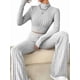 thumbnail image 2 of Conjunto de Pijama de Larga para Mujer, Conjunto de Pijama Informal de 2 Piezas, Ropa de Dormir de Otoño Gris S, 2 of 9
