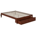 thumbnail image 4 of AFI Colorado 14" Queen Wood Platform Bed Frame with Foot Drawer Storage, Walnut, 4 of 6