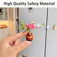 thumbnail image 4 of Mini Bud Vases Magnetic, Mini Ceramic Vase Magnets, Simulation Ceramic Flower Vase 3D Refrigerator Magnet, Decoration for Home, Kitchen, Office, School, Whiteboard (8 PCS), 4 of 7