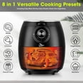 thumbnail image 5 of Fryer 5.8QT High Power Electric Hot Temperature Control Timer Non Stick Basket Dishwasher Safe for Party Afternoon Tea Black, 5 of 8