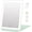 Cyan, variant on PETGLE Rechargeable Travel Makeup Mirror with Lights and 10X Magnifying Mirrors, Portable Lighted Vanity Mirror with 80 Led,2000mAh Battery,3 Color Lighting,Touch Dimming,Tabletop Light up Mirror