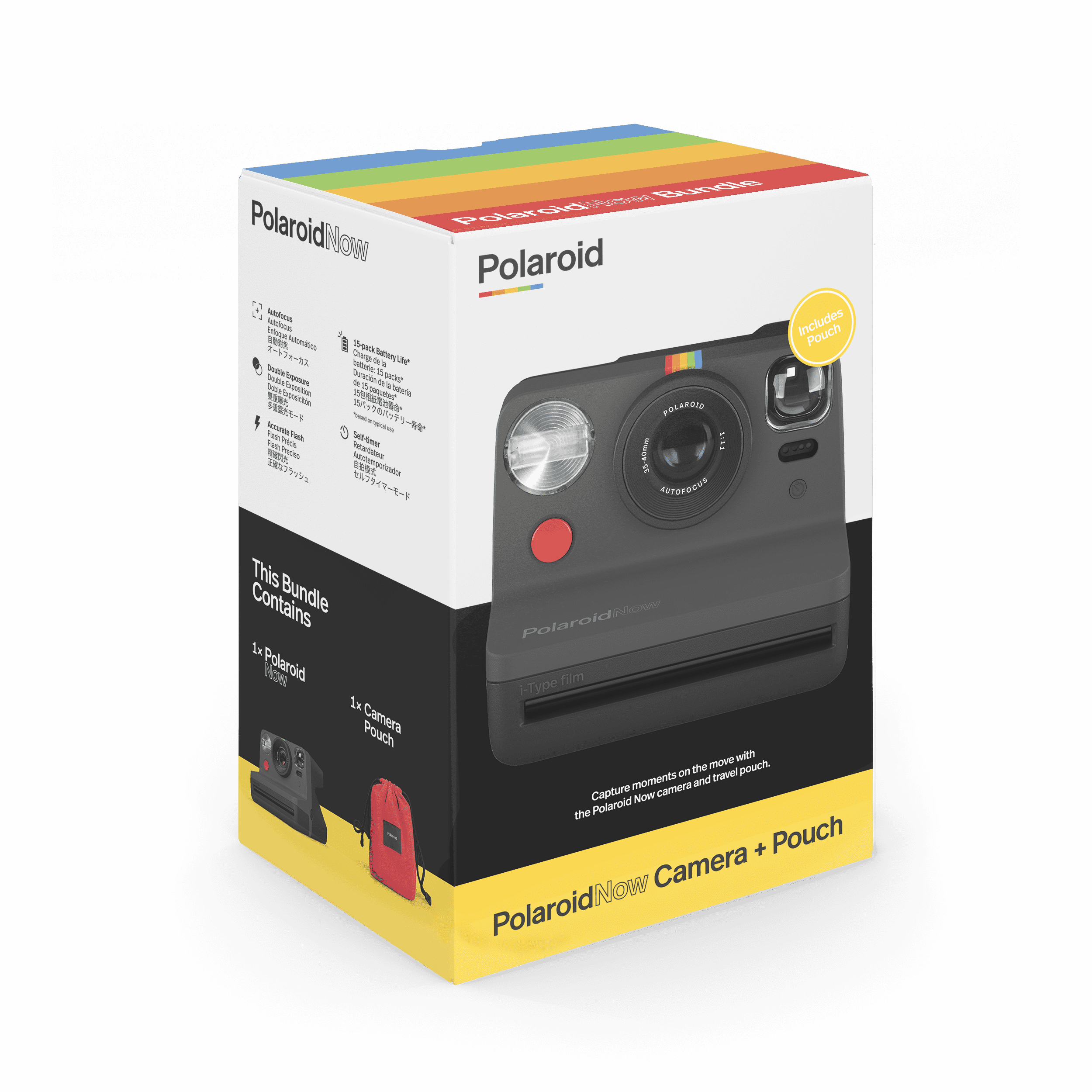 Polaroid Now Black Camera and Red Travel Bag Bundle Polaroid Now Black Camera and Red Travel Bag Bundle