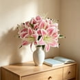 thumbnail image 5 of Pink Artificial Lily Flowers Bouquet for Vase, Tiger Lilies Lily Stems, Realistic Wedding Centerpiece Home Party Garden Decoration Indoor Outdoor Table Arrangement, 5 of 5