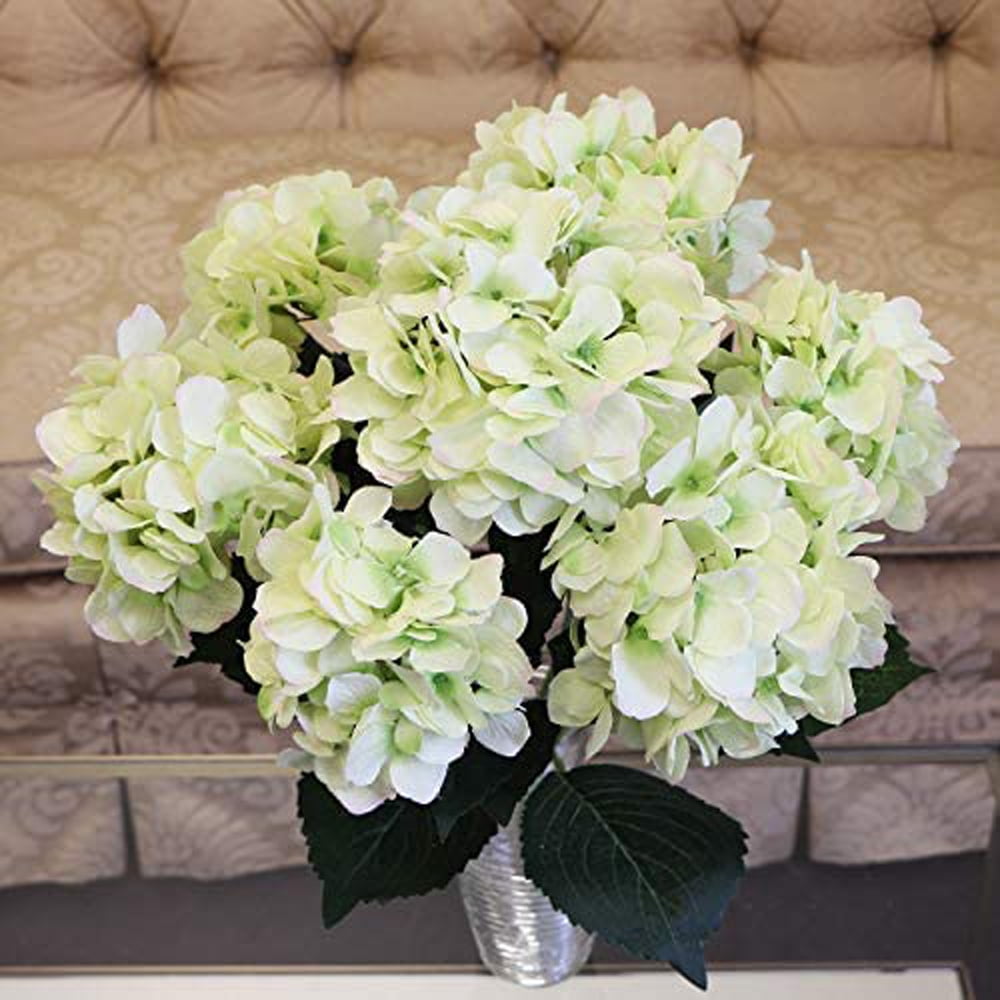 1 Bunch 10 Heads Artificial Hydrangea Silk Flower Home Wedding Garden Decor US 