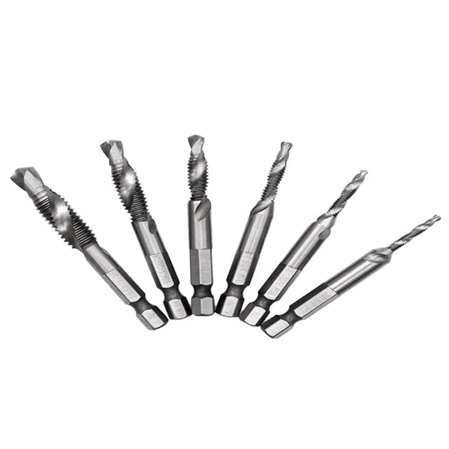6Pcs Cojinetes de Rosca Sharpla material acero de Enchufe Herramienta de Mano M3 M5 M6 M8 M10