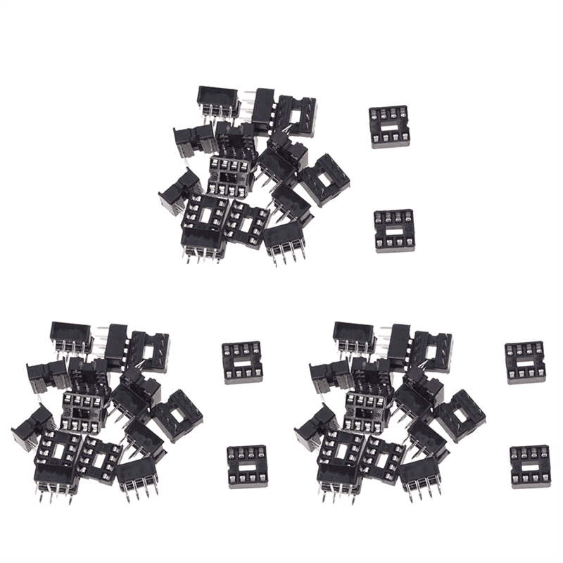 60-x-8-pin-2-54mm-pitch-ic-sockets-solder-type-adaptor-walmart